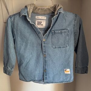 Zara Blue Denim Edit Jacket with Hood Boys 7